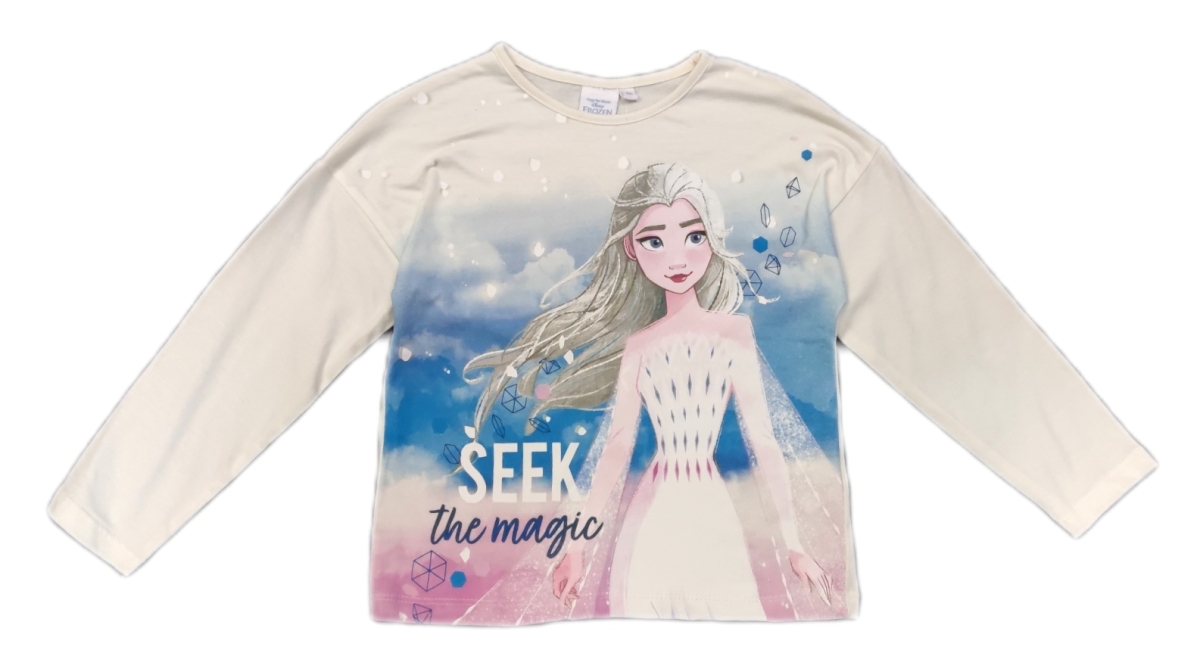 Frozen Langarmshirt Beige "Seek the Magic"